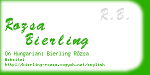 rozsa bierling business card